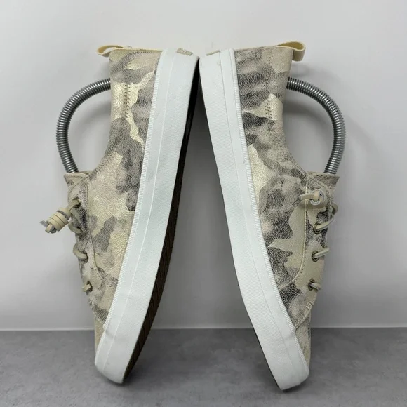 Sperry Women's Camouflage Metallic Leather Slip On Boat Shoes Top Sider Size 10 - Picture 7 of 11